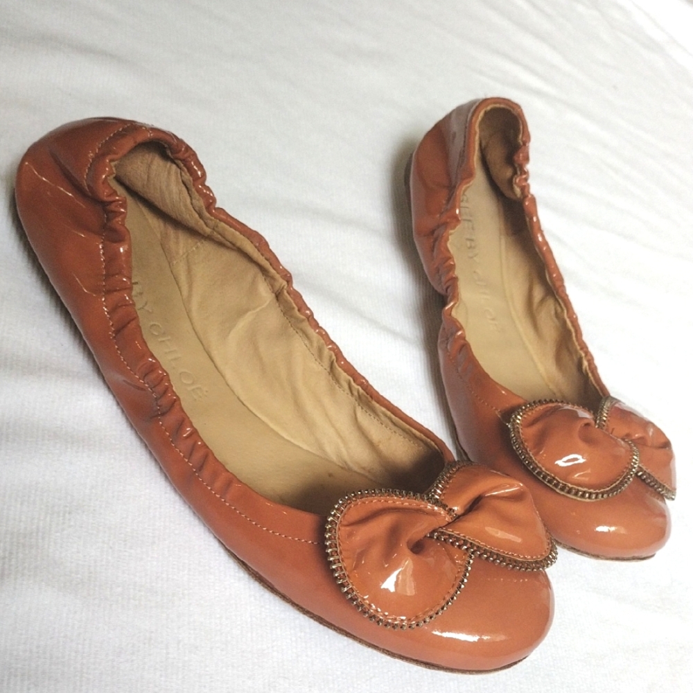 See By Chloe Open Zipper Bow Flats - Picture 2 of 10